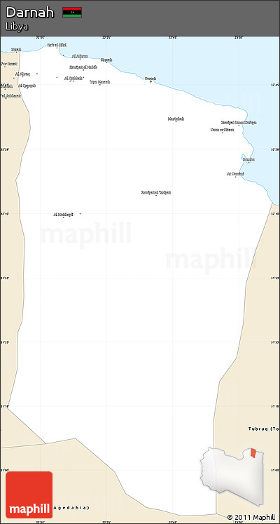 Classic Style Simple Map of Darnah