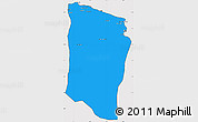 Political Simple Map of Darnah, cropped outside