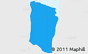 Political Simple Map of Darnah, single color outside