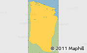Savanna Style Simple Map of Darnah, single color outside