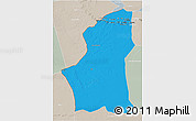 Political 3D Map of Ghadamis, lighten, semi-desaturated