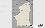 Shaded Relief 3D Map of Ghadamis, darken, desaturated