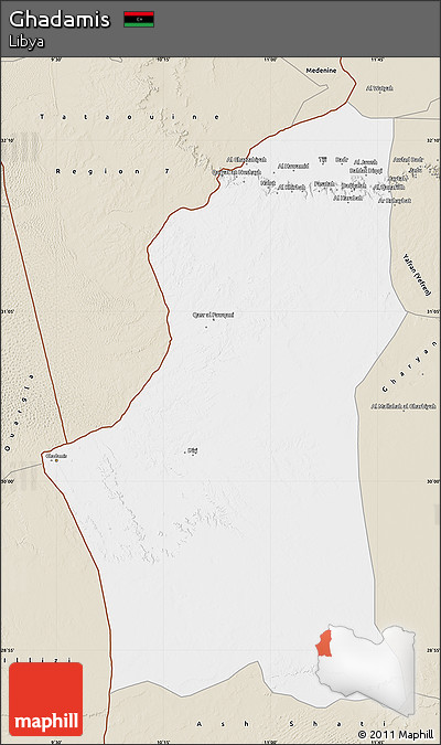 Classic Style Map of Ghadamis