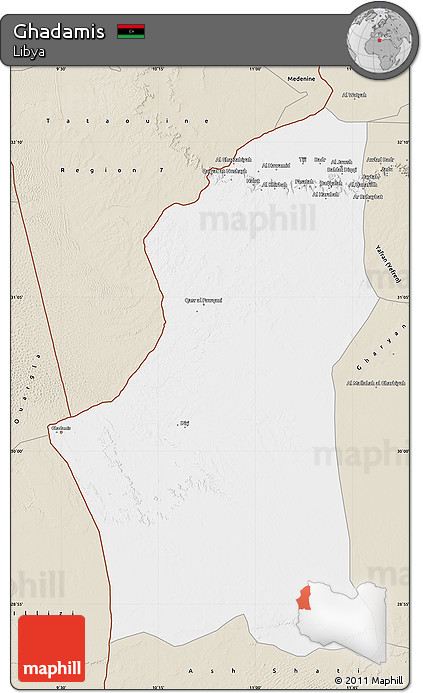 Classic Style Map of Ghadamis