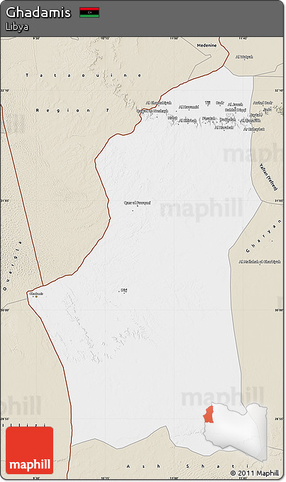 Classic Style Map of Ghadamis