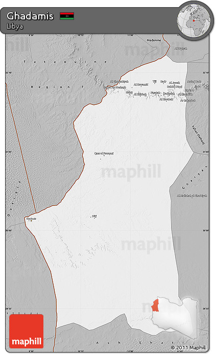 Gray Map of Ghadamis