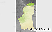 Physical Map of Ghadamis, darken, desaturated