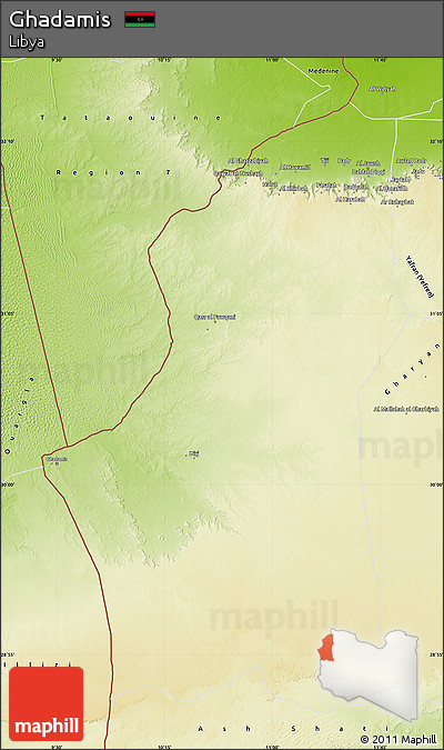 Physical Map of Ghadamis