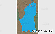 Political Map of Ghadamis, darken, semi-desaturated