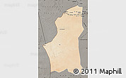Satellite Map of Ghadamis, darken, semi-desaturated