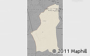 Shaded Relief Map of Ghadamis, darken, desaturated
