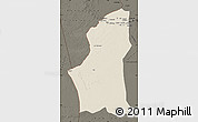 Shaded Relief Map of Ghadamis, darken