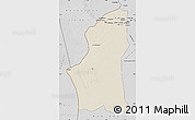 Shaded Relief Map of Ghadamis, desaturated