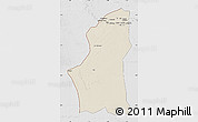 Shaded Relief Map of Ghadamis, lighten, desaturated