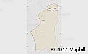 Shaded Relief Map of Ghadamis, lighten, semi-desaturated