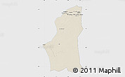 Shaded Relief Map of Ghadamis, single color outside
