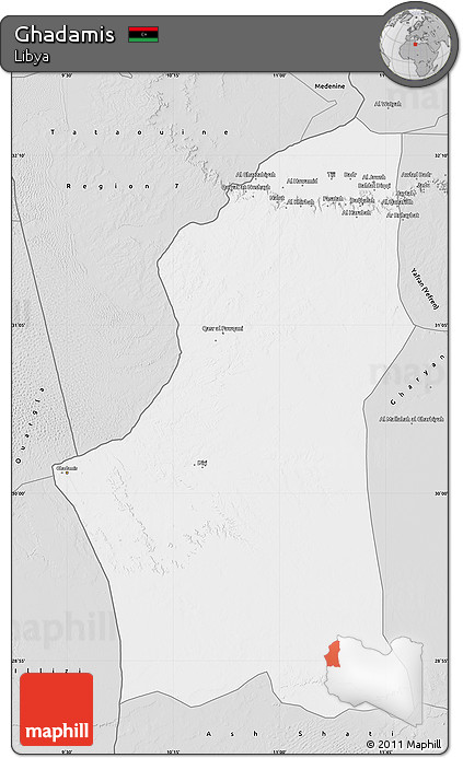Silver Style Map of Ghadamis