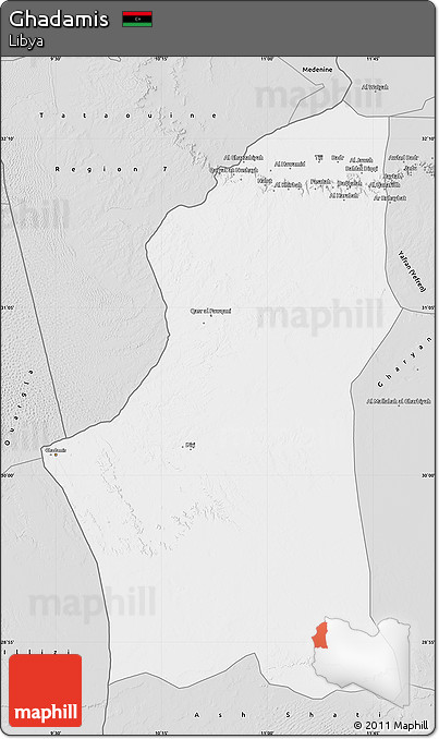 Silver Style Map of Ghadamis