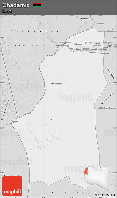 Silver Style Map of Ghadamis