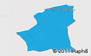 Political Panoramic Map of Ghadamis, cropped outside