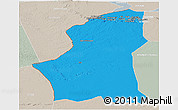 Political Panoramic Map of Ghadamis, lighten, semi-desaturated
