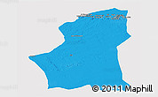 Political Panoramic Map of Ghadamis, single color outside