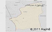 Shaded Relief Panoramic Map of Ghadamis, desaturated