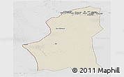 Shaded Relief Panoramic Map of Ghadamis, lighten, desaturated