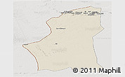 Shaded Relief Panoramic Map of Ghadamis, lighten, semi-desaturated