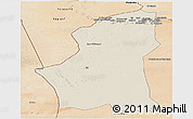 Shaded Relief Panoramic Map of Ghadamis, satellite outside