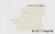 Shaded Relief Panoramic Map of Ghadamis, single color outside