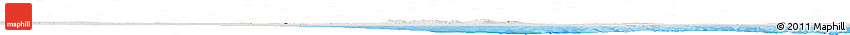 Shaded Relief Horizon Map of Libya, lighten, desaturated, land only