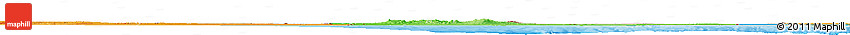 Shaded Relief Horizon Map of Libya, political outside, shaded relief sea