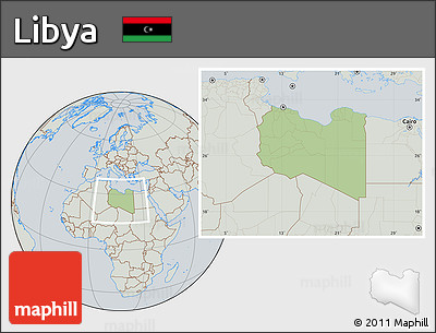 Savanna Style Location Map of Libya, lighten, semi-desaturated