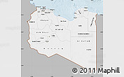 Gray Map of Libya, single color outside