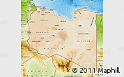 Satellite Map of Libya, physical outside