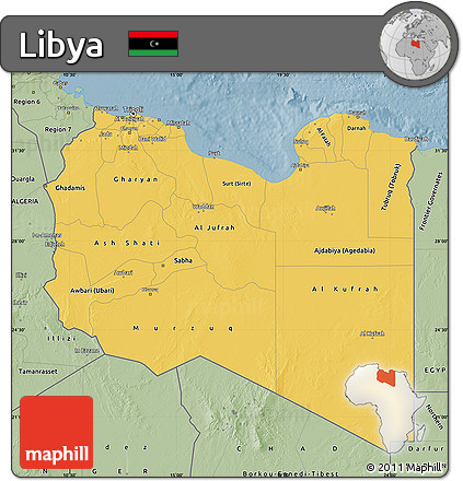 Savanna Style Map of Libya