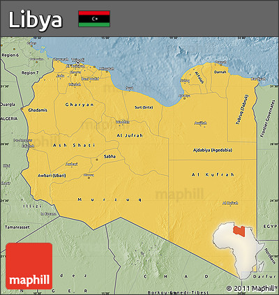 Savanna Style Map of Libya