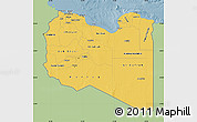 Savanna Style Map of Libya, single color outside