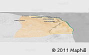 Satellite Panoramic Map of Misurata, lighten, desaturated