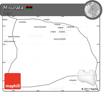 Blank Simple Map of Misurata