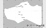 Gray Simple Map of Murzuq, single color outside