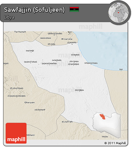 Classic Style 3D Map of Sawfajjin (Sofuljeen)