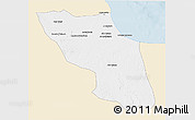 Classic Style 3D Map of Sawfajjin (Sofuljeen), single color outside