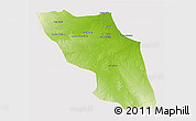 Physical 3D Map of Sawfajjin (Sofuljeen), cropped outside