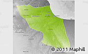 Physical 3D Map of Sawfajjin (Sofuljeen), desaturated