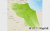 Physical 3D Map of Sawfajjin (Sofuljeen), shaded relief outside