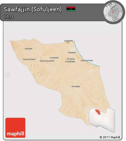 Satellite 3D Map of Sawfajjin (Sofuljeen), cropped outside