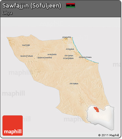 Satellite 3D Map of Sawfajjin (Sofuljeen), cropped outside