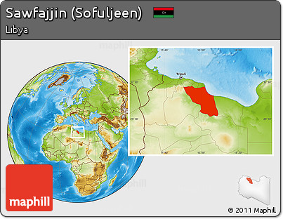 Physical Location Map of Sawfajjin (Sofuljeen)